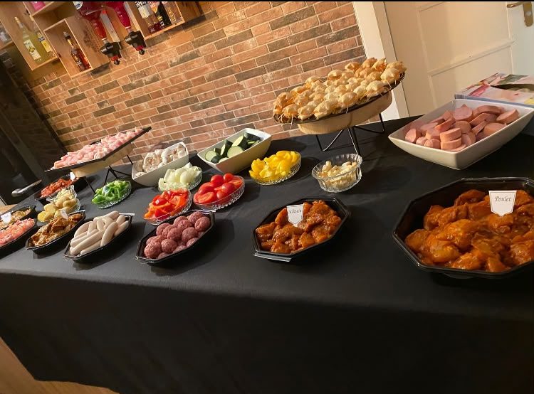 Herzhaftes Buffet für einen Anlass