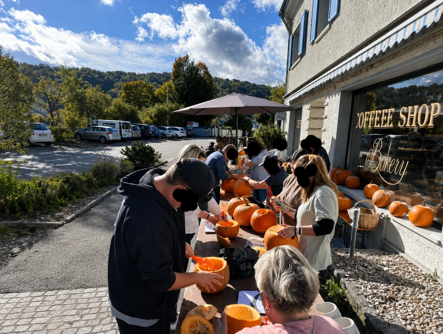 Gemeinsamer Anlass vor der Coffee Bar 7